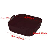 1PC Reusable Airfryer Pan Liner Accessories Silicone Air Fryers Oven Baking Tray Pizza Fried Chicken Airfryer Silicone Basket